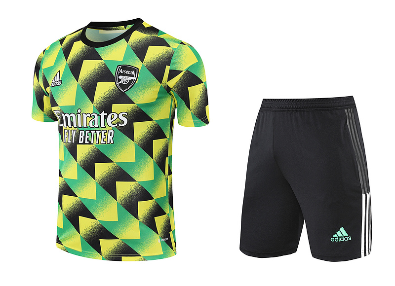 AAA Quality Arsenal 22/23 Green/Yellow Training Kit Jerseys